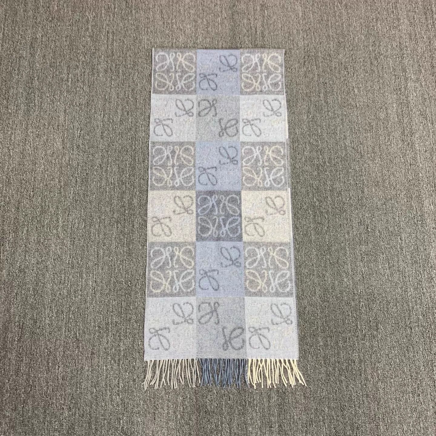 Loewe LOEWE Wool Color Blocked Checkerboard Scarf New Size ONE SIZE - 1 Thumbnail