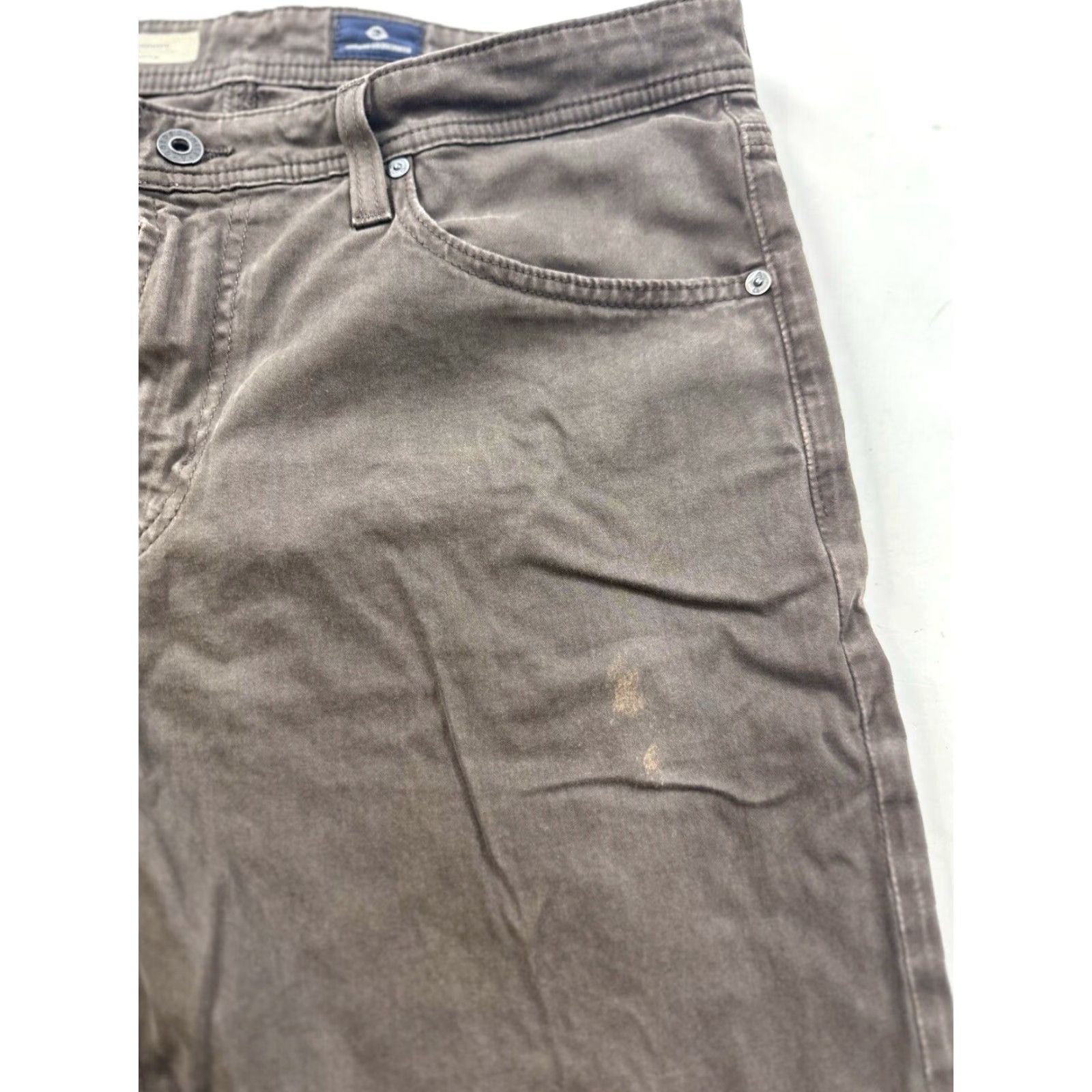 Vintage AG Adriano Goldschmied Pants 34x34 Beige Tailored Leg Regular Fit Mens Size US 34 / EU 50 - 3 Thumbnail