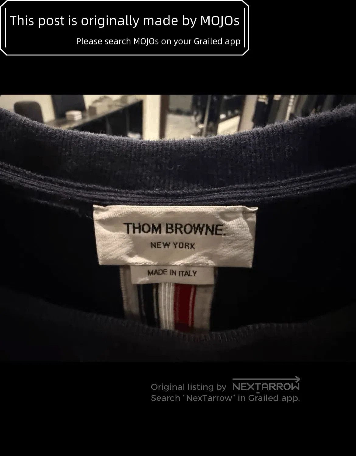 Thom Browne Sz 1 Thom Browne Back Triple Stripe Navy Sweatshirt. Size US S / EU 44-46 / 1 - 3 Thumbnail