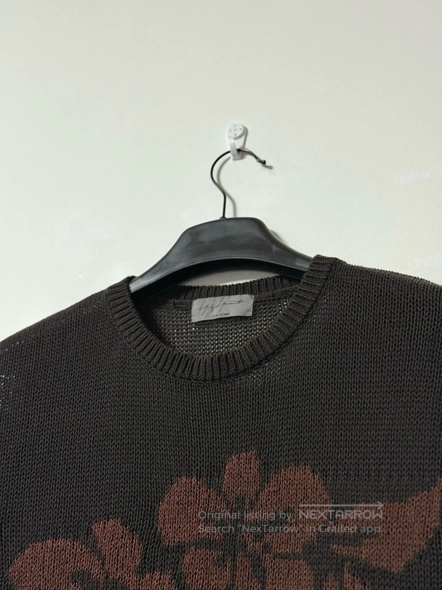 Yohji Yamamoto Yohji Yamamoto Floral Knit Sweater. Size US L / EU 52-54 / 3 - 3 Thumbnail