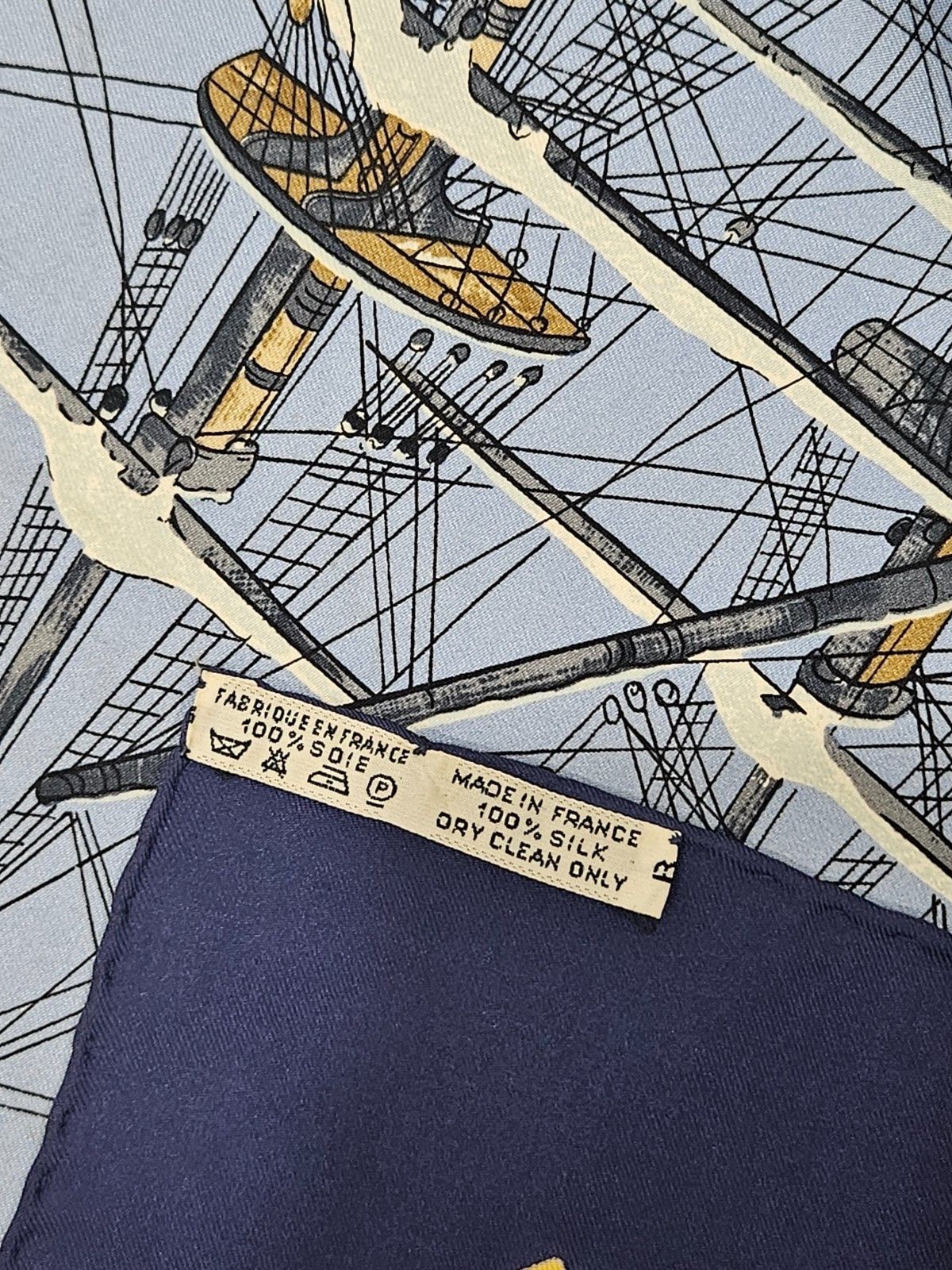 Hermes Hermes Marine et Cavalerie Silk Scarf Size ONE SIZE - 6 Thumbnail