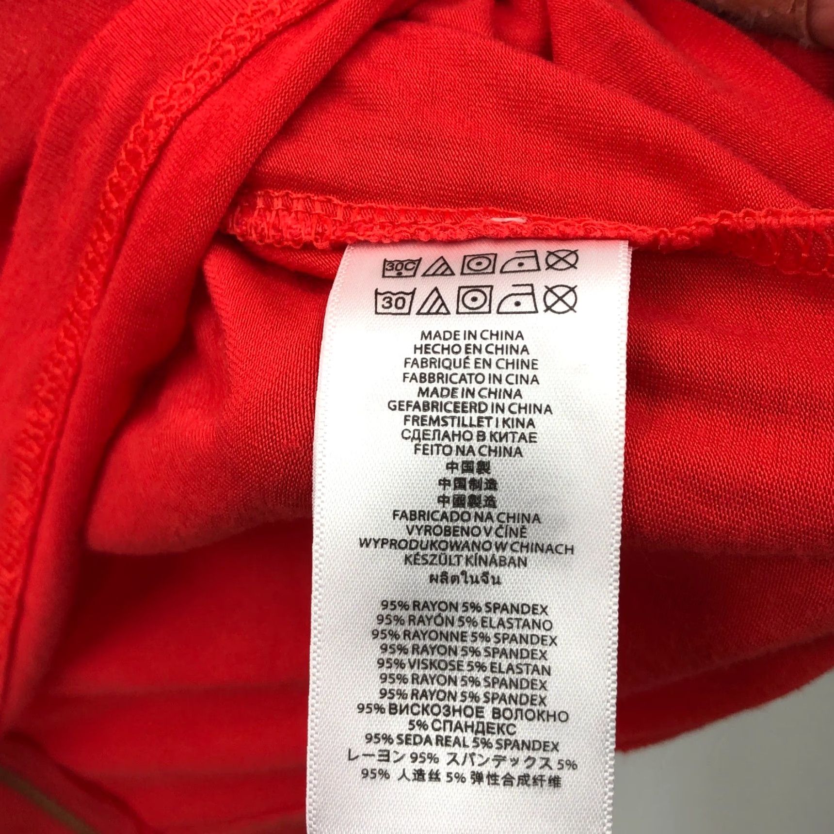 Michael Kors Michael Kors Womens Red Lightweight Long Sleeve T-Shirt Back Zip V-Neck Sz Small Size S / US 4 / IT 40 - 4 Thumbnail