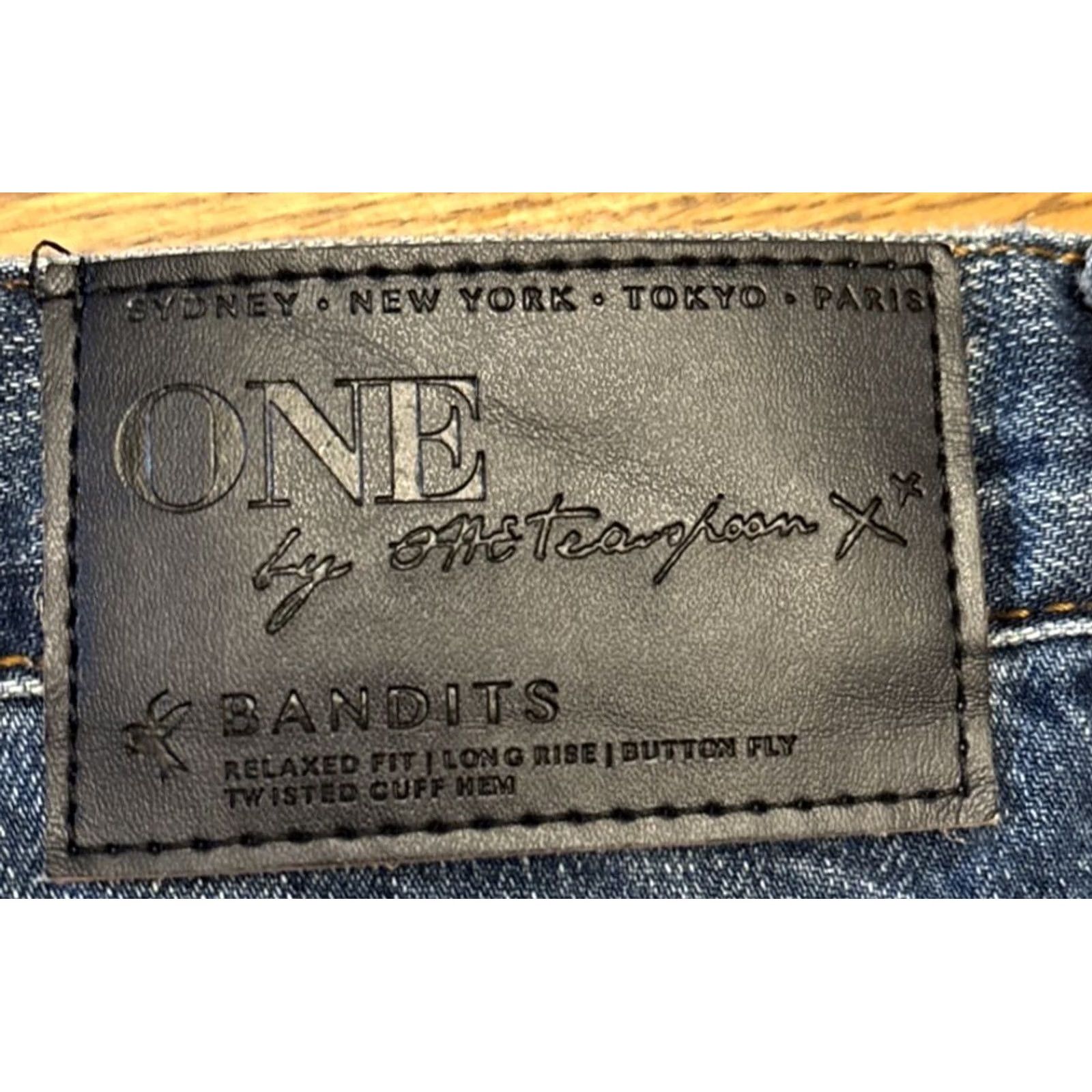 Vintage One X One Teaspoon Bandits Relaxed Fit Long Rise Button Fly Cuff Hem Short Sz 26 Size 26" / US 2 / IT 38 - 3 Thumbnail