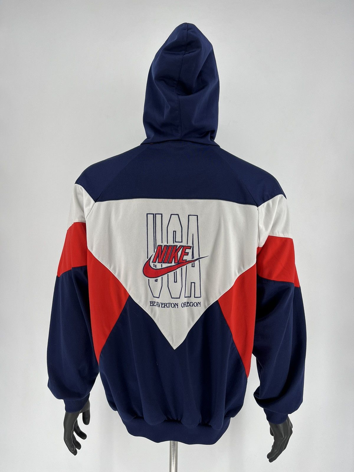 Nike × Vintage Nike Vintage 90s Sweatshirt Zip Swoosh Hype Rare Size US L / EU 52-54 / 3 - 9 Thumbnail