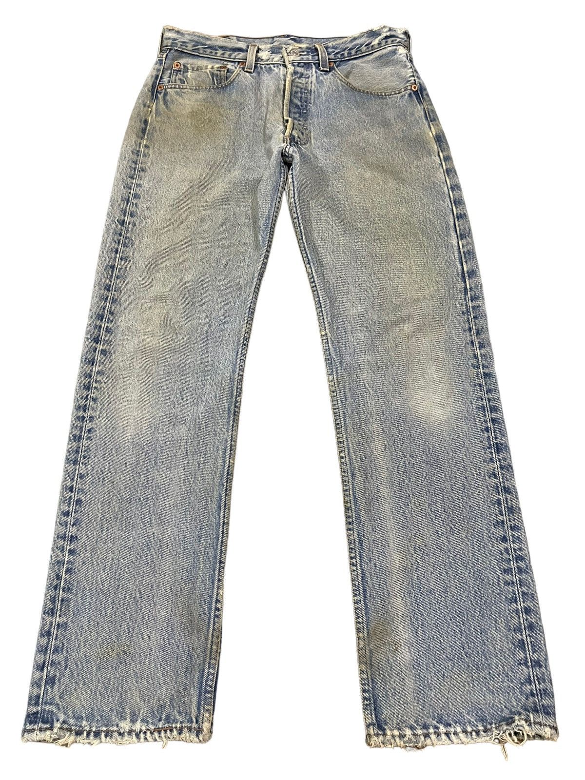 image of Archival Clothing x Levis Vintage 90's Levis 501Xx Usa Blue Wash Style Distress Jeans (Size 31)