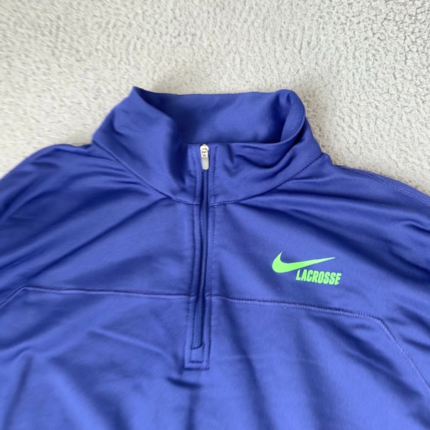 Nike Nike Jacket M 1/4 Zip Dri-Fit Lacrosse Blue Green Nike Mens Athletic 90s Swoosh Jacket Size US M / EU 48-50 / 2 - 3 Thumbnail