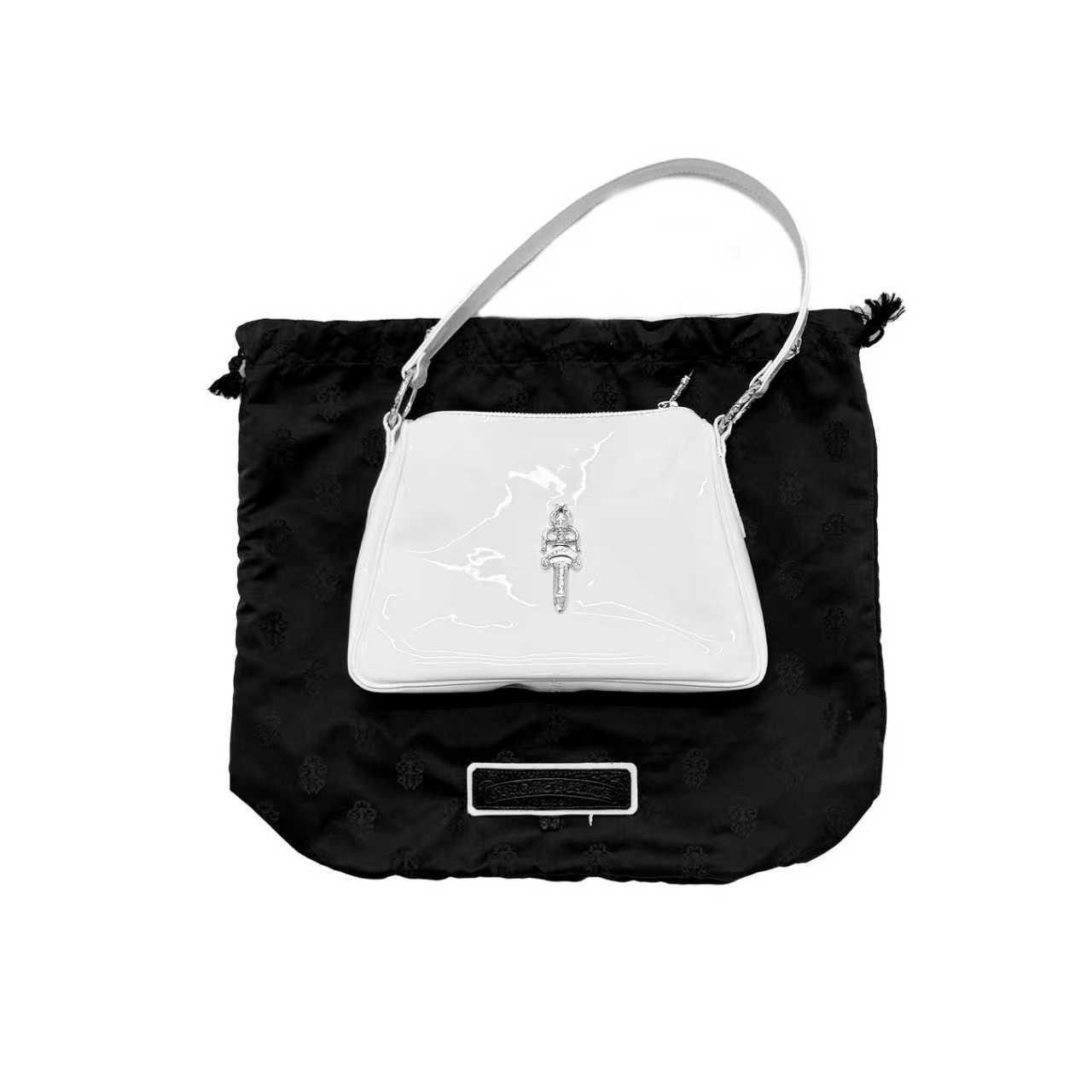 Chrome Hearts Chrome Hearts Silver Dagger Leather White Chicken Nugget Bag Size ONE SIZE - 4 Thumbnail