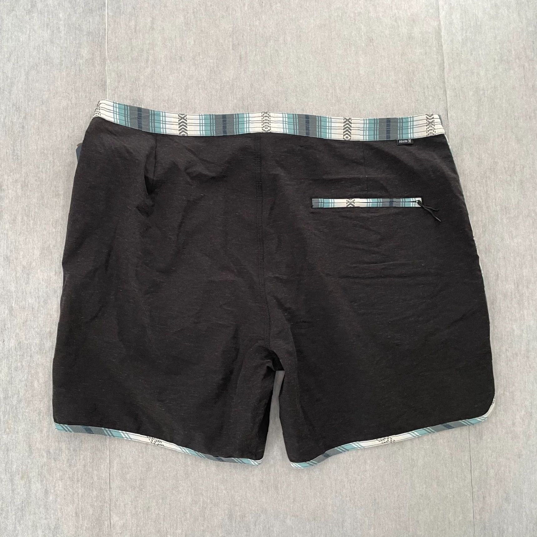 Roark Roark Shorts Mens 38 Black The Chiller Boardshorts Hemp Blend Adult Regular Inseam 6in Pockets Drawstring NEW Size US 38 / EU 54 - 2 Thumbnail