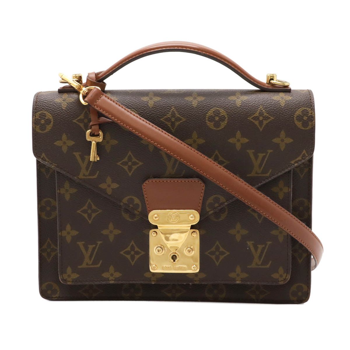 Louis Vuitton Louis Vuitton Monceau Monogram 2Way Bag Canvas Shoulder Bag M51187 in Brown, Women's