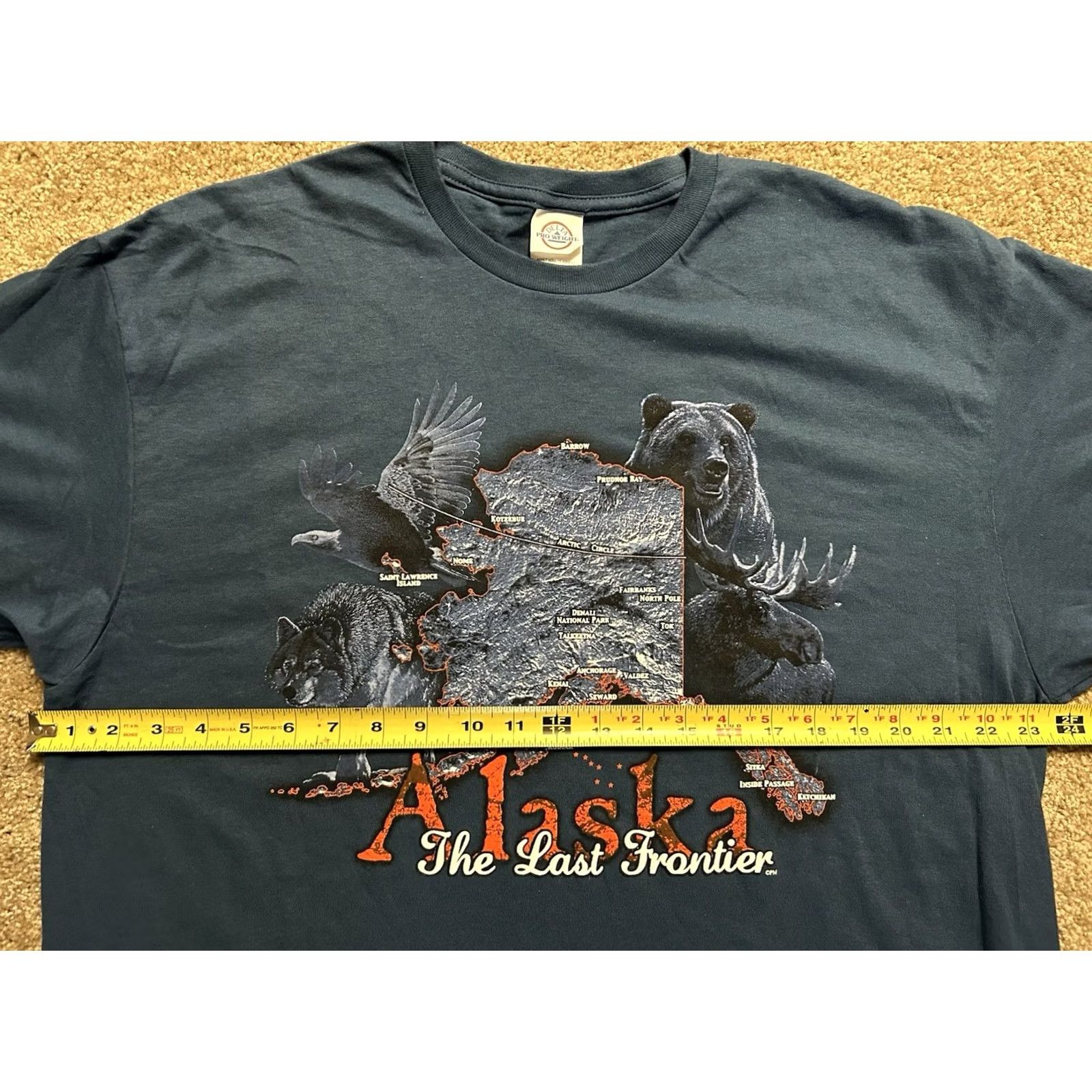 Delta VINTAGE Delta Alaska The Last Frontier Wildlife Black T-Shirt Men XL Crew Neck Short Sleeve 2000s Animals NWT Size US XL / EU 56 / 4 - 7 Thumbnail