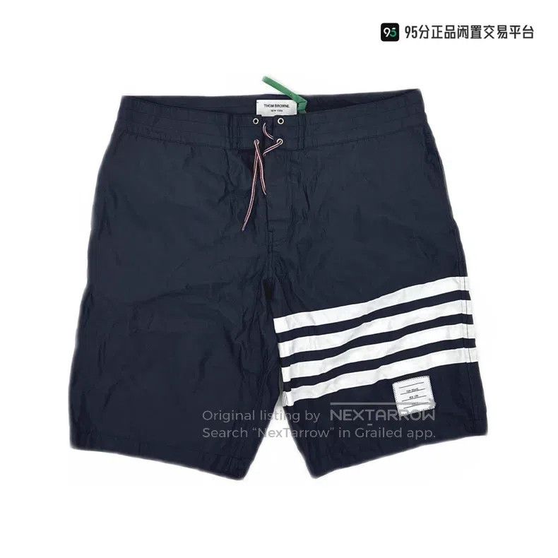 Thom Browne Thom Browne size 1 Classic Striped Casual Shorts, Navy Blue Size US 28 / EU 44 - 1 Thumbnail