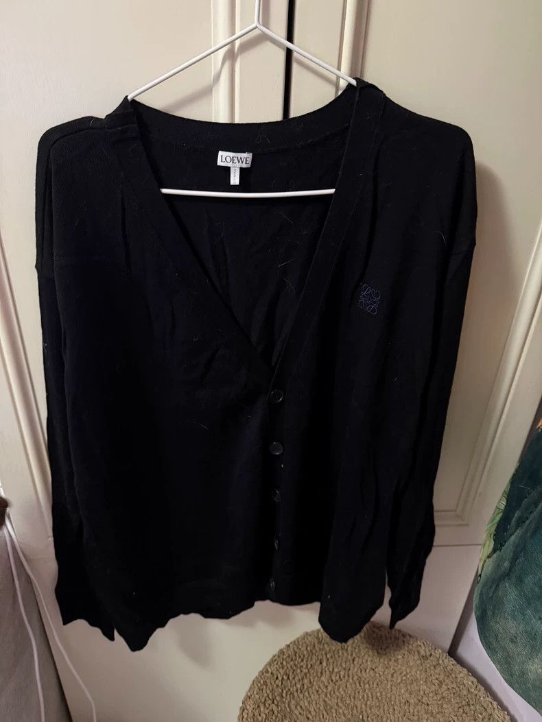 Loewe Loewe Wool Black Cardigan Sweater - dmc Size US L / EU 52-54 / 3 - 1 Thumbnail