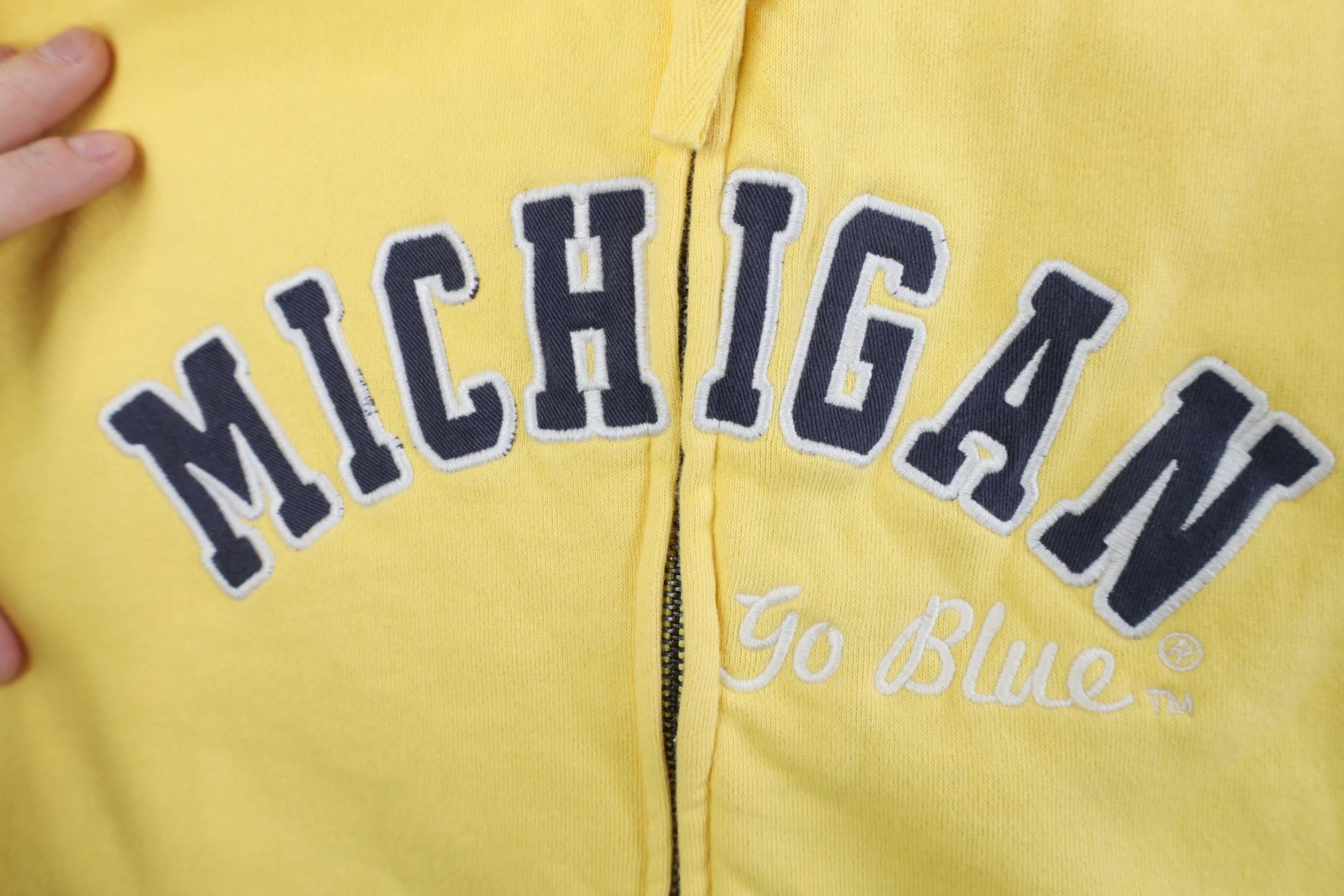 Vintage Vintage Y2K University of Michigan Full Zip Sweatshirt Size L / US 10 / IT 46 - 5 Thumbnail
