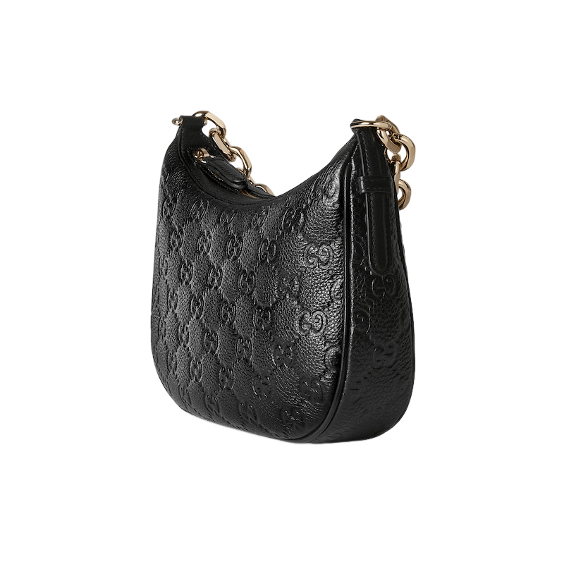 Gucci GUCCI GG Medium Black Leather Shoulder Bag New Auth Size ONE SIZE - 5 Thumbnail