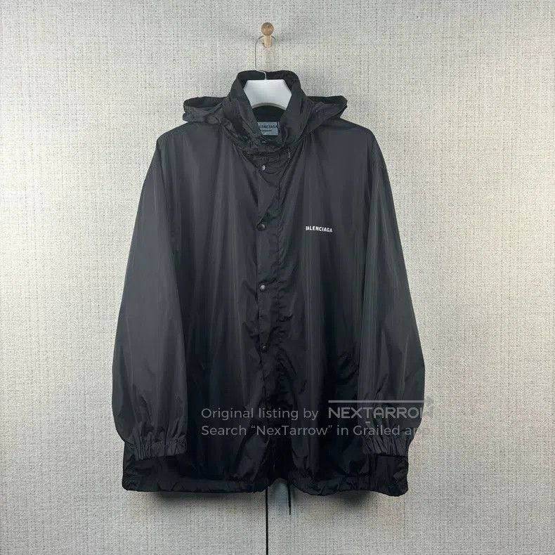 Balenciaga Balenciaga Letter Print Hooded Long Sleeve Jacket Coat Size US XXS / EU 40 - 1 Thumbnail