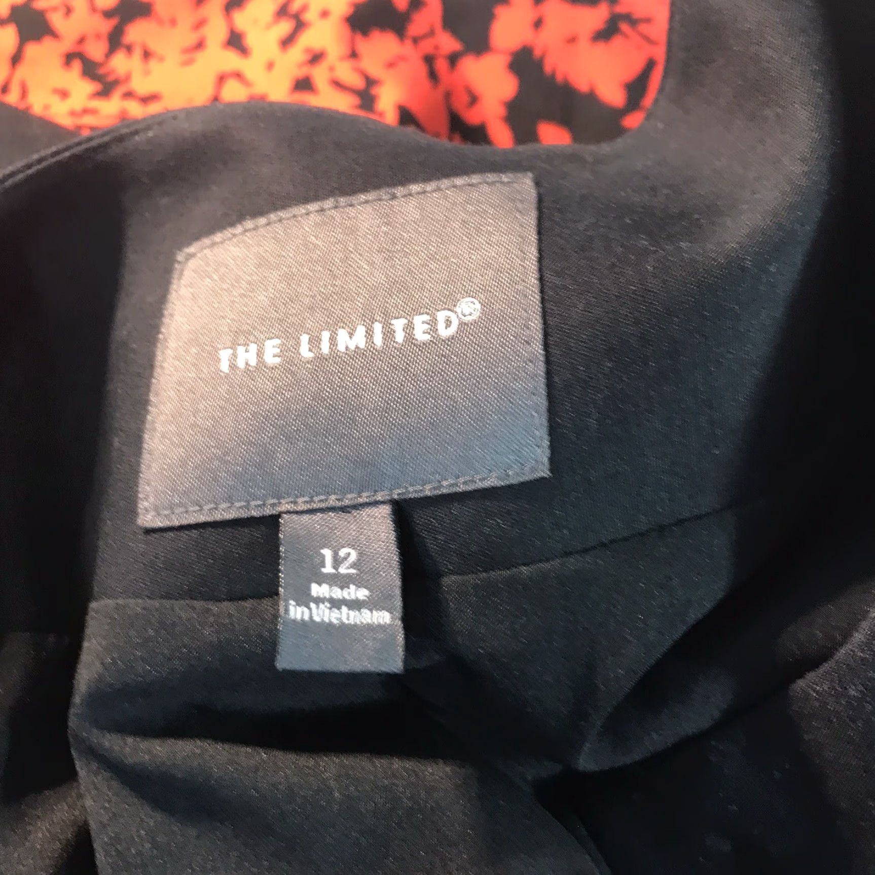Vintage THE LIMITED Floral Open Front Dress Jacket Womens Size 12 Blk/Red Casual Workwear Size XL / US 12-14 / IT 48-50 - 3 Thumbnail