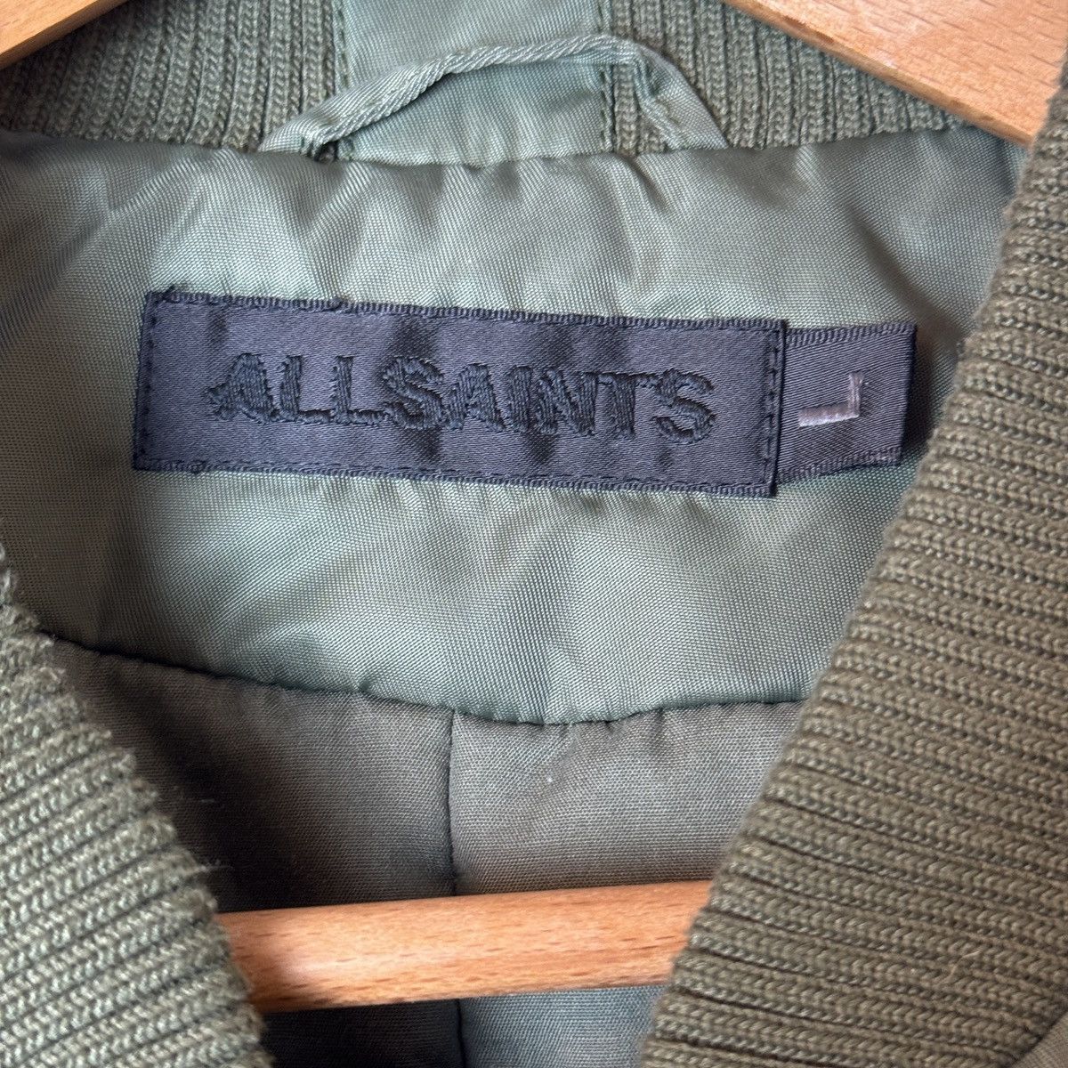 Allsaints ALLSAINTS Bomber Jacket, Green Small x Designer x Vintage Size US L / EU 52-54 / 3 - 4 Thumbnail