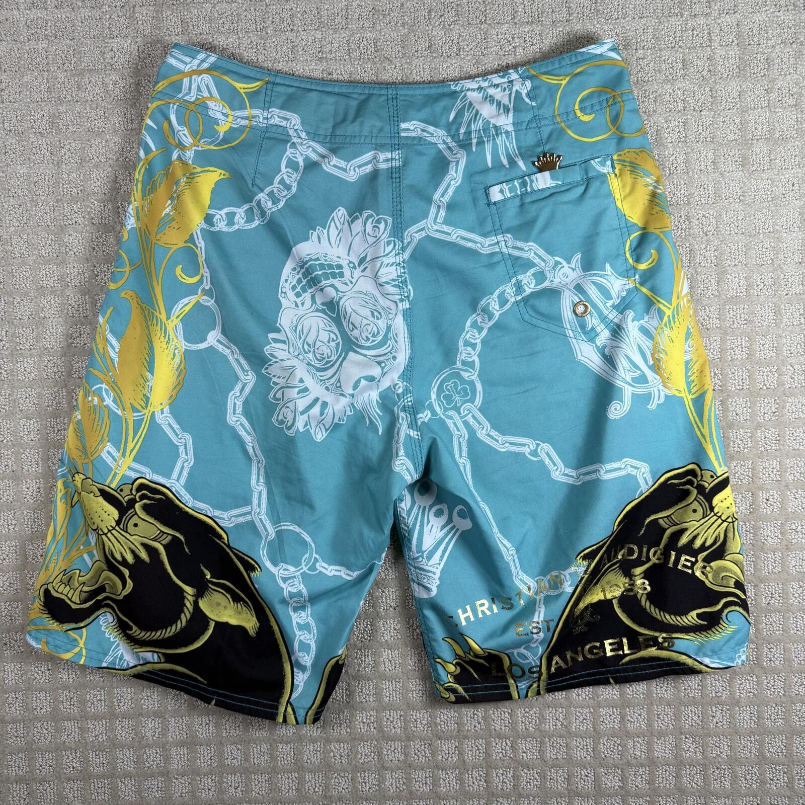 Christian Audigier Y2K Christian Audigier Panther Board Shorts 33 Size US 34 / EU 50 - 1 Thumbnail