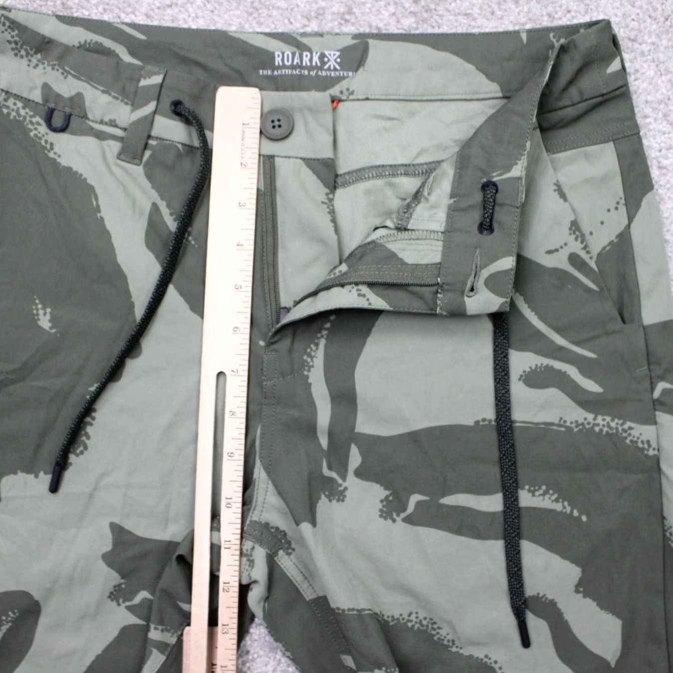 Roark Roark Men 30 Green Camo Explorer 2.0 Shorts Drawstring Pockets Stretch Chino Utility Size US 30 / EU 46 - 7 Thumbnail