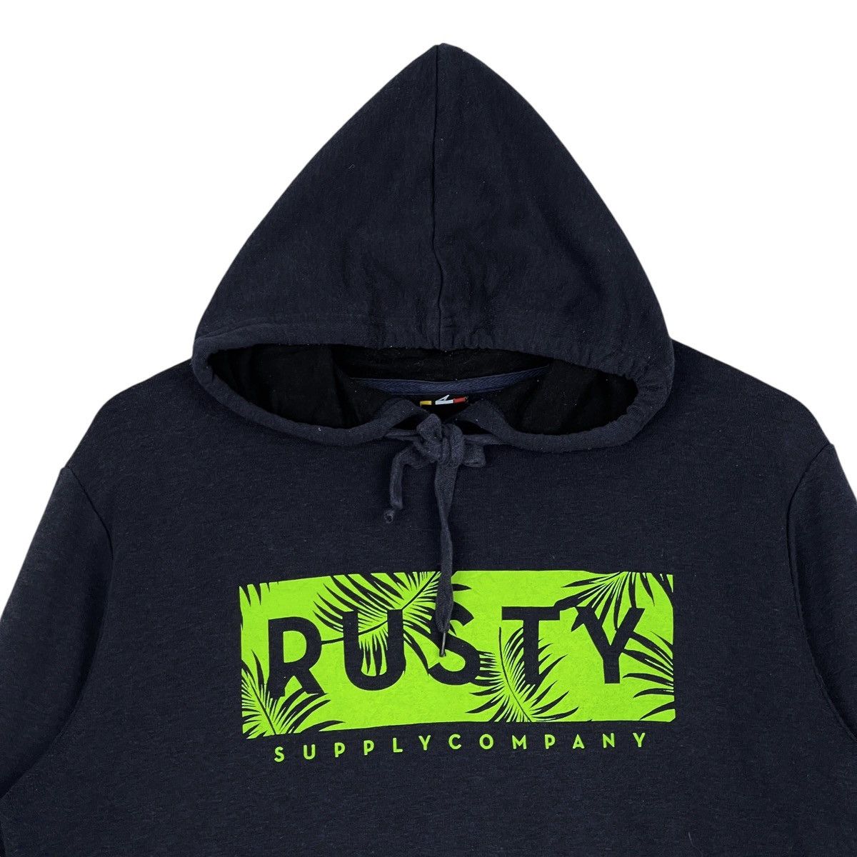 Rusty × Vintage Vintage Rusty Hoodie Navy Blue Pullover Jumper Size L Size US L / EU 52-54 / 3 - 4 Thumbnail