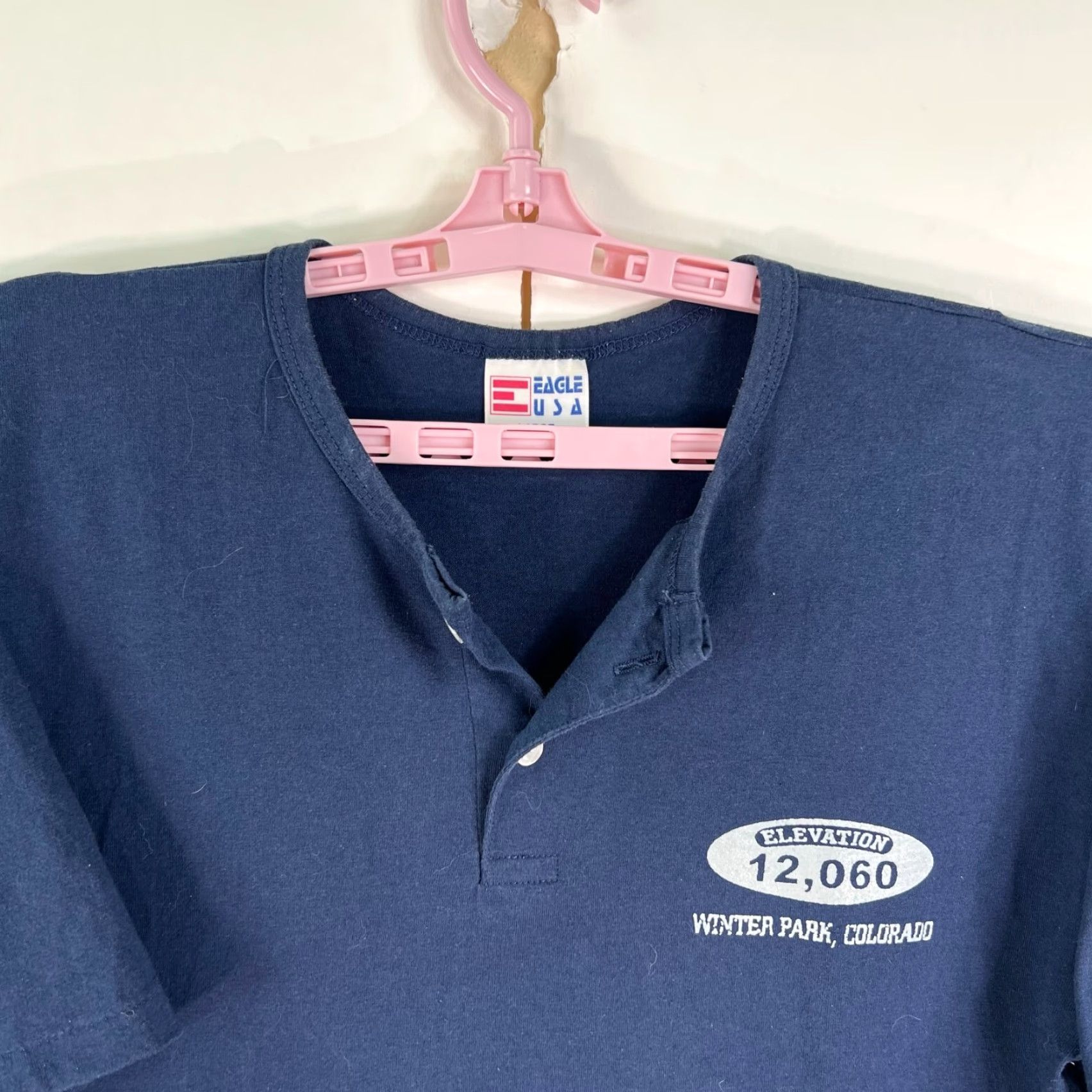 Vintage VINTAGE Eagle USA Polo Mens L Blue Nature Logo Shirt Size US L / EU 52-54 / 3 - 4 Thumbnail