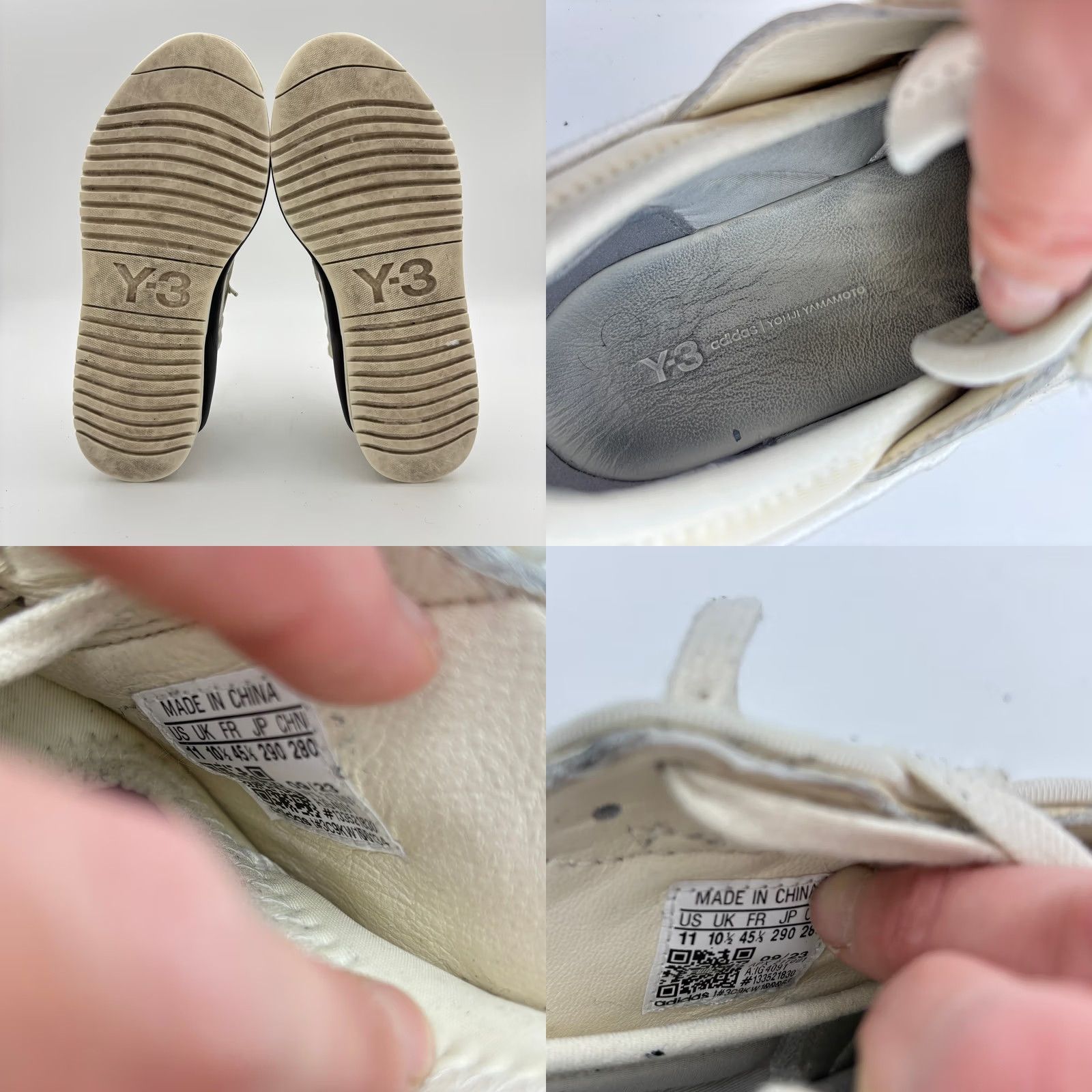 Y-3 Y-3 Yohji Yamamoto Adidas Rivalry White Sneakers Men 11 Streetwear Mens US11 White Black/off-white Discoloring Preowned Size US 11 / EU 44 - 8 Thumbnail