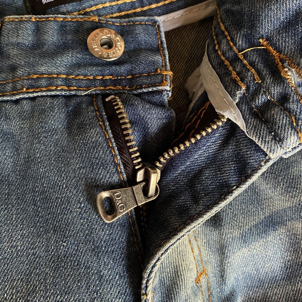 Dolce & Gabbana D&G DOLCE & GABBANAS Distressed Slim-Fit Blue Jeans Size 28" / US 6 / IT 42 - 13 Thumbnail