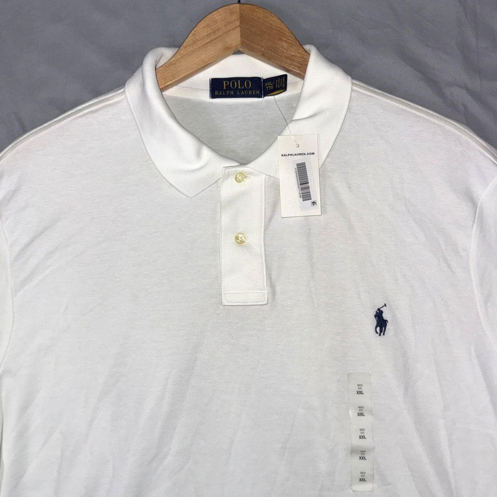 Polo Ralph Lauren Polo Ralph Lauren Polo Shirt Mens 2XL White Cotton Jersey Embroidered Pony Shirt Mens 2XL White Jersey Polo Ralph Lauren Size US XXL / EU 58 / 5 - 5 Thumbnail