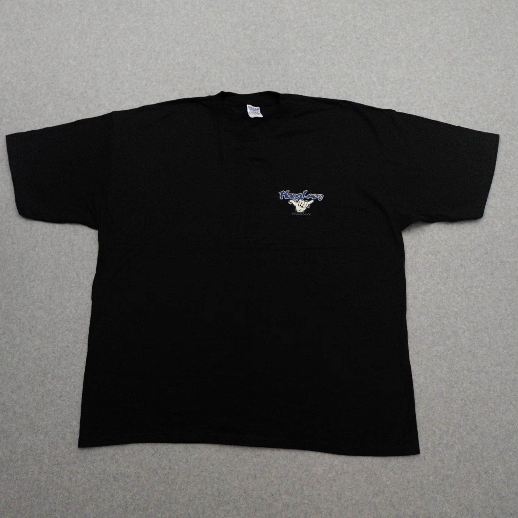 Gildan VINTAGE Hawaii T-Shirt Mens 2XL Black Hang Loose Surf Beach 31x26 GILDAN Shirt Mens 2XL Black Beach USA 90s Size US XXL / EU 58 / 5 - 5 Thumbnail