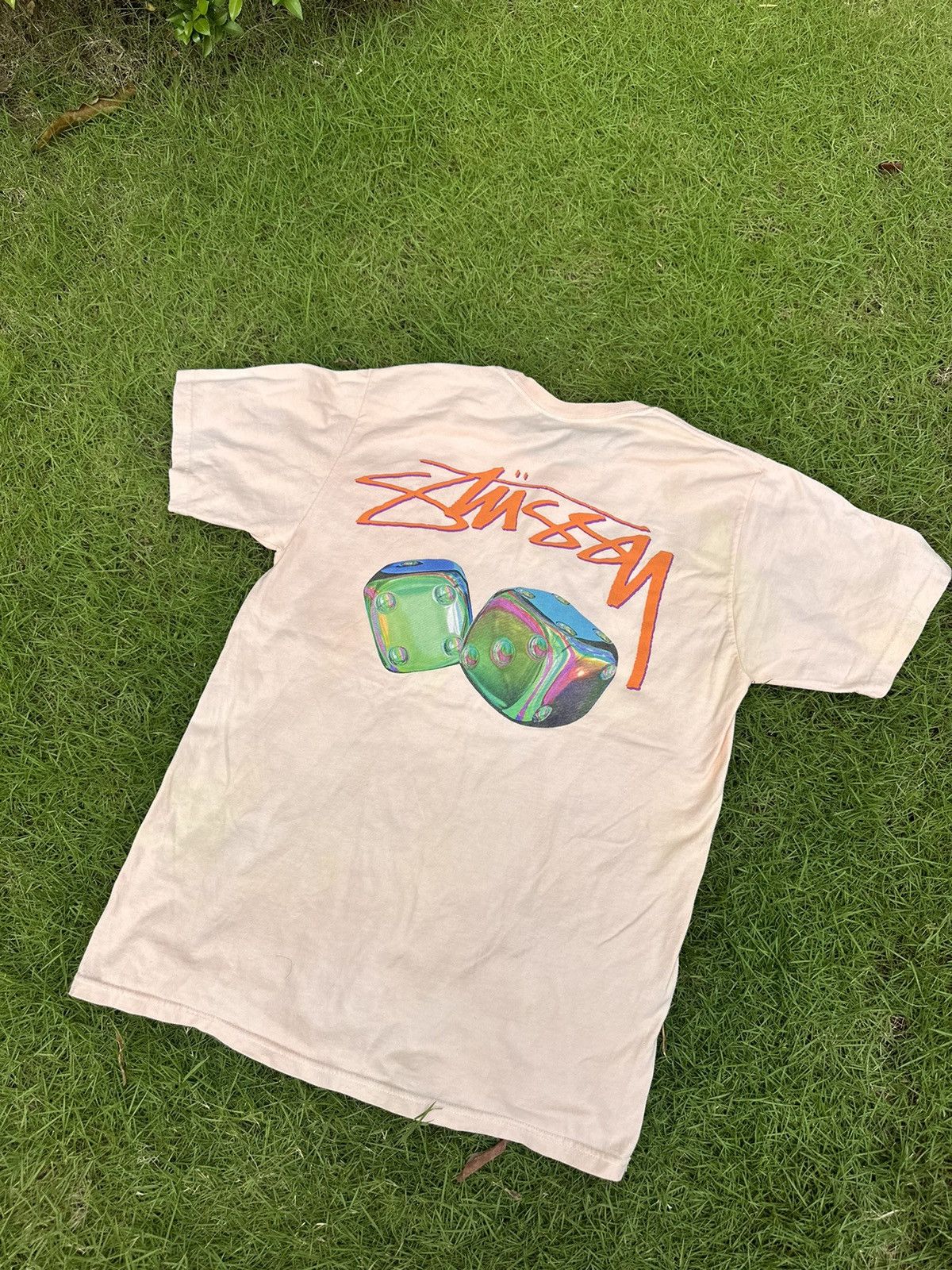 Stussy × Vintage STUSSY VINTAGE IRIDESCENT BIG LOGO STREETWEAR T-SHIRT Size US M / EU 48-50 / 2 - 7 Thumbnail