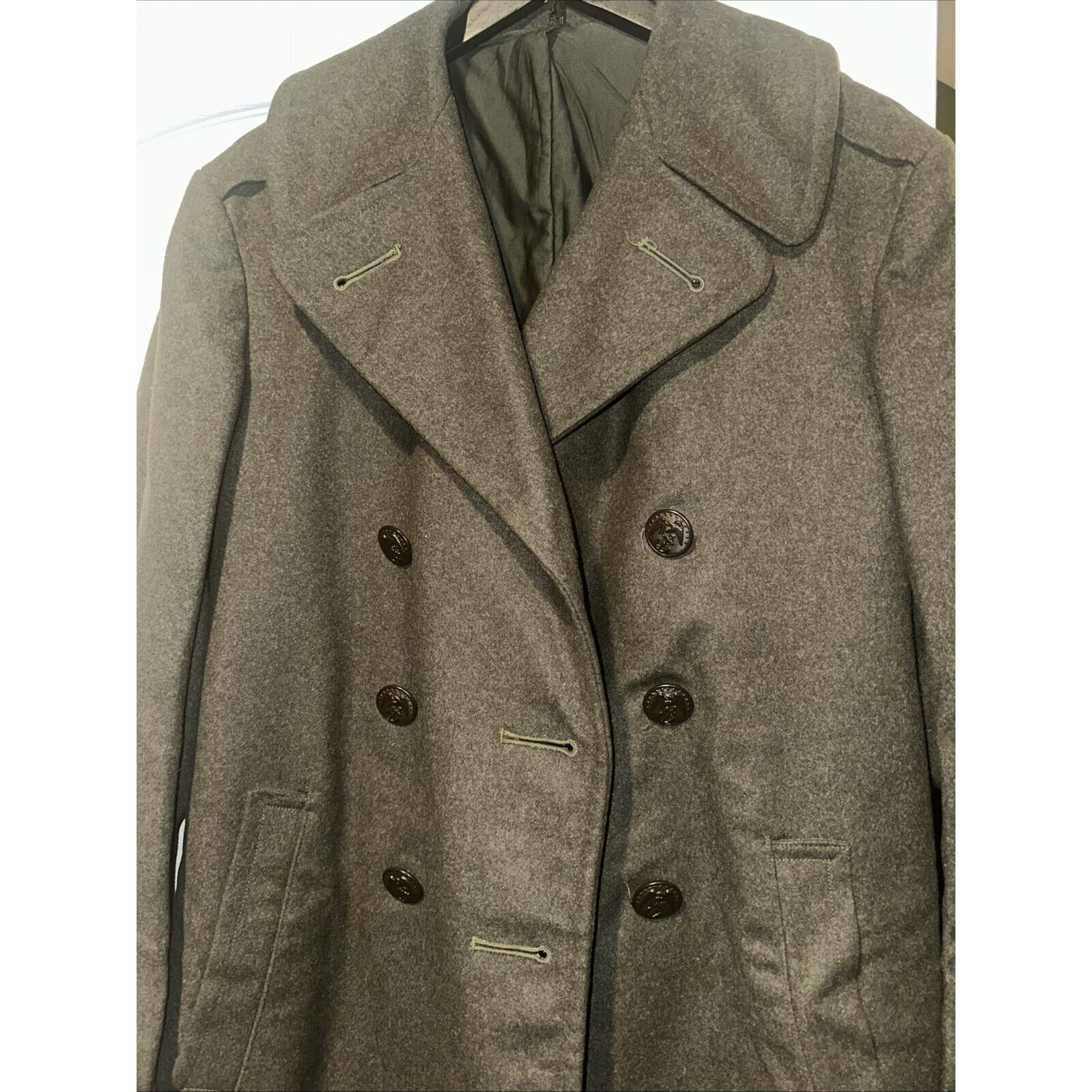Vintage Vintage 1940's WW2 French Military Wool Overcoat - M Size US M / EU 48-50 / 2 - 2 Thumbnail
