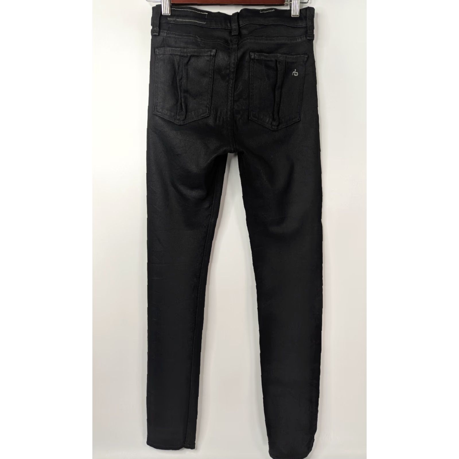 Rag & Bone Rag & bone Women Jeans Coated Black High Rise Skinny 28 Stretch W1513R016 - Regular Size - Women - Black - Skinny Jeans - 28 - Rag & Bone - W1513R016 Size 28" / US 6 / IT 42 - 6 Thumbnail