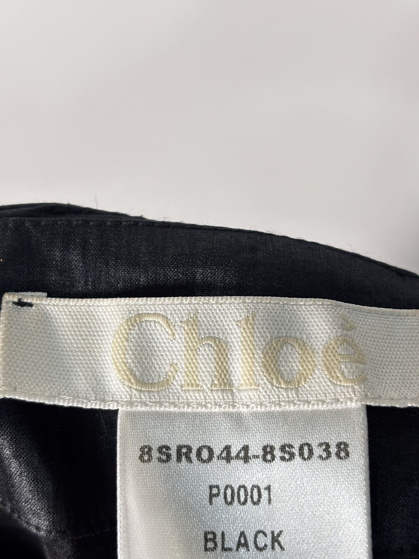 Chloe Chloé Black Silk Embroidered Appliqué Dress Size XS / US 0-2 / IT 36-38 - 2 Thumbnail