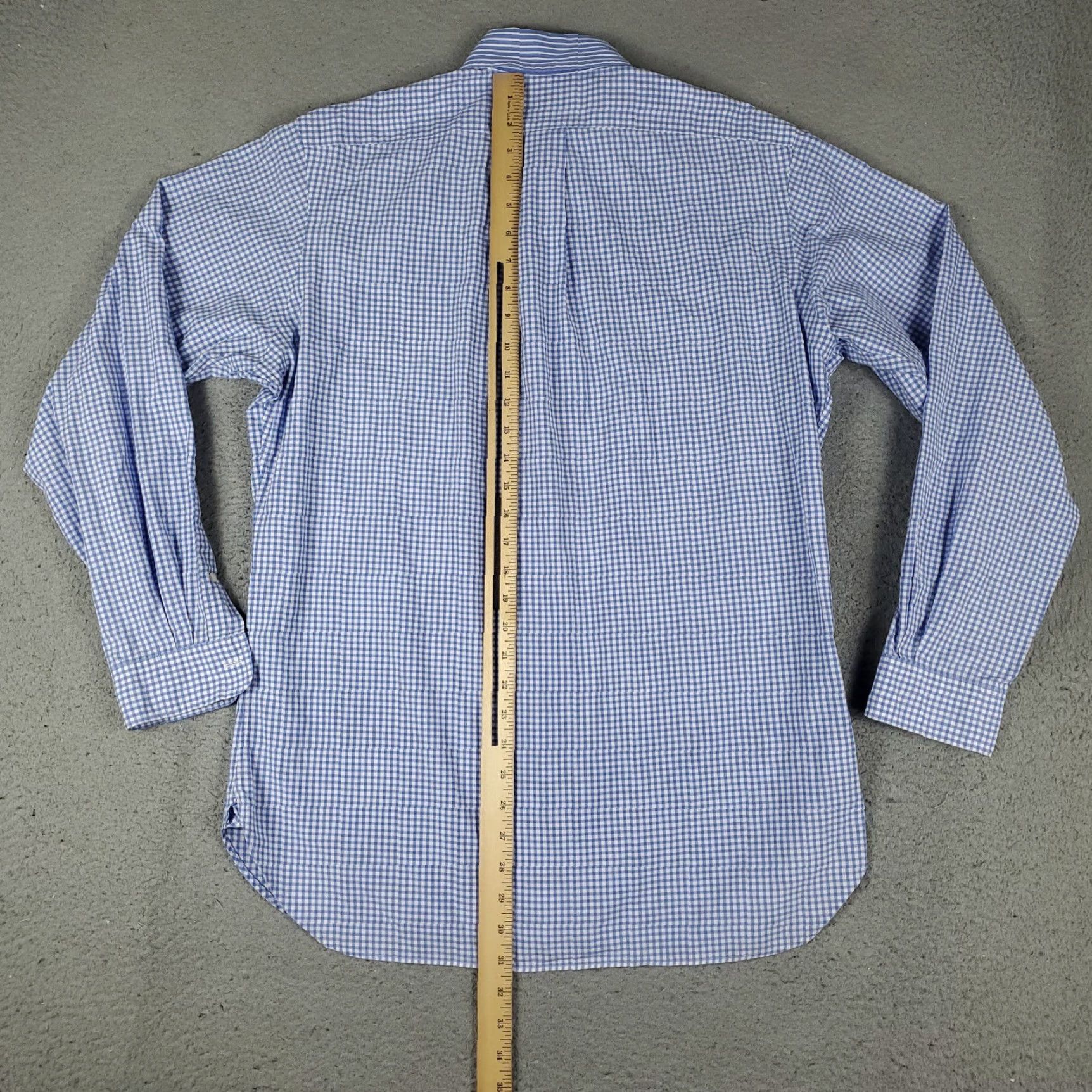Ralph Lauren Ralph Lauren Shirt Mens 15.5 Blue Check Pony Dress Button Up Long Sleeve Size 42R - 3 Thumbnail