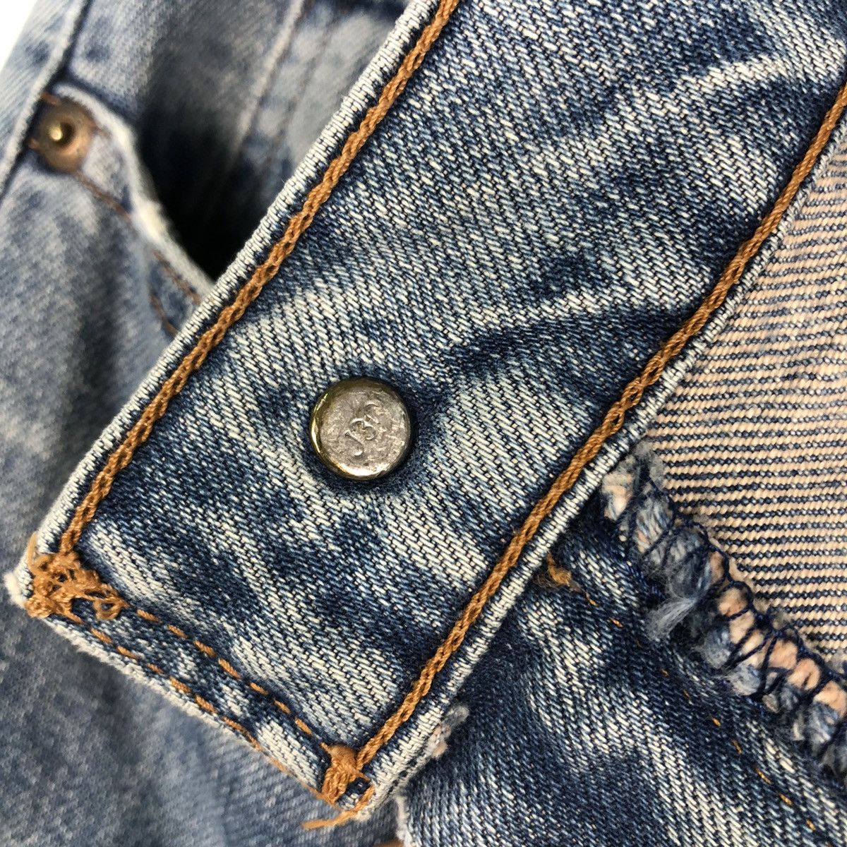 Levi's 🔥Vintage Levi’s Biker Denim Jeans Distressed Japan Size US 34 / EU 50 - 18 Thumbnail
