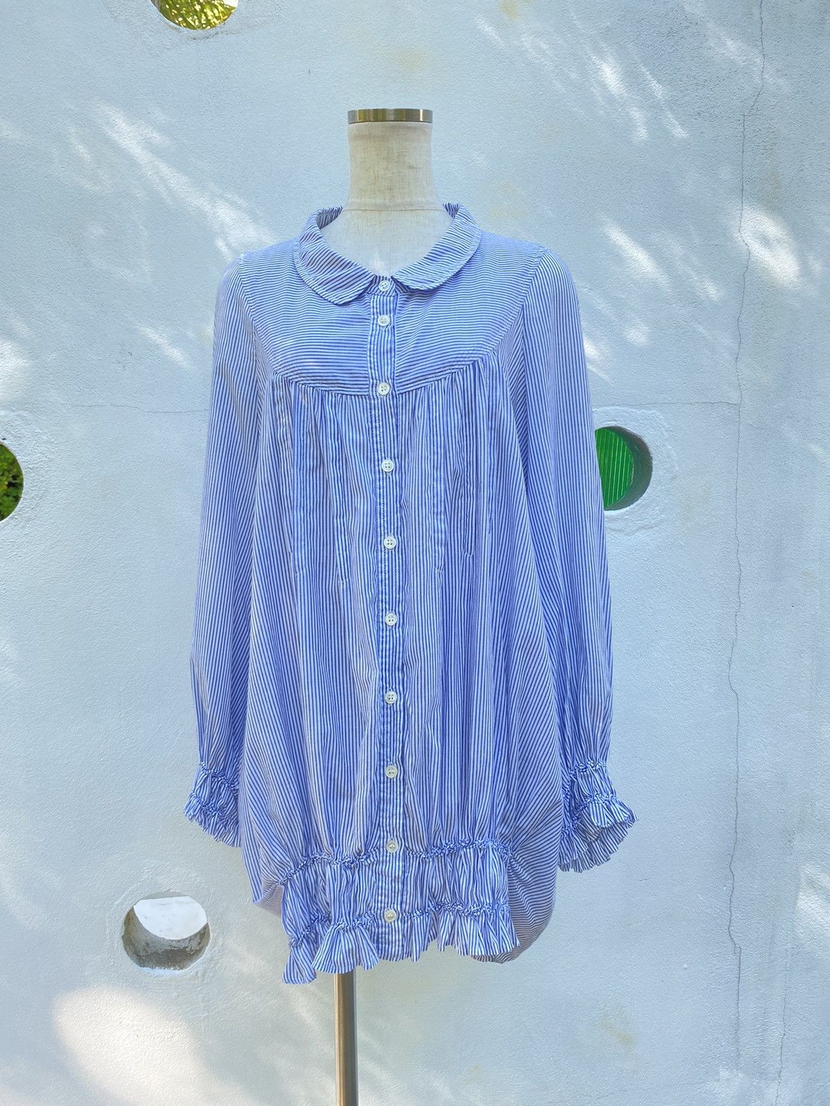 Frapbois FRAPBOIS Blue and white striped blouse Size ONE SIZE - 13 Thumbnail