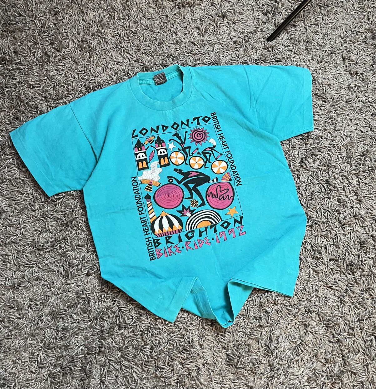 Vintage 90s Screen Stars London to Brighton Bike Ride T-Shirt Size US L / EU 52-54 / 3 - 1 Thumbnail