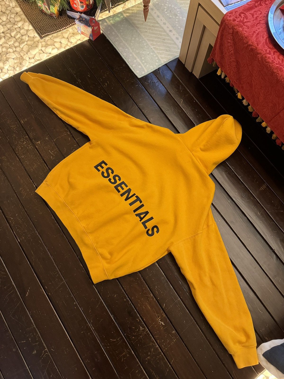 Fear of God Fear of God Essentials rare yellow hoodie Grailed