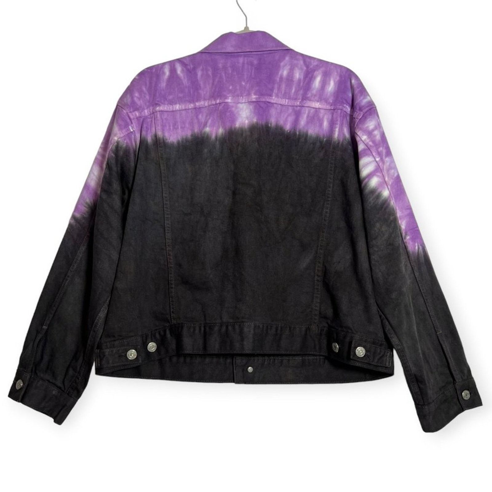 GRLFRND GRLFRND Kim Purple Tie Dye Denim Jean Jacket Size L Size L / US 10 / IT 46 - 2 Thumbnail
