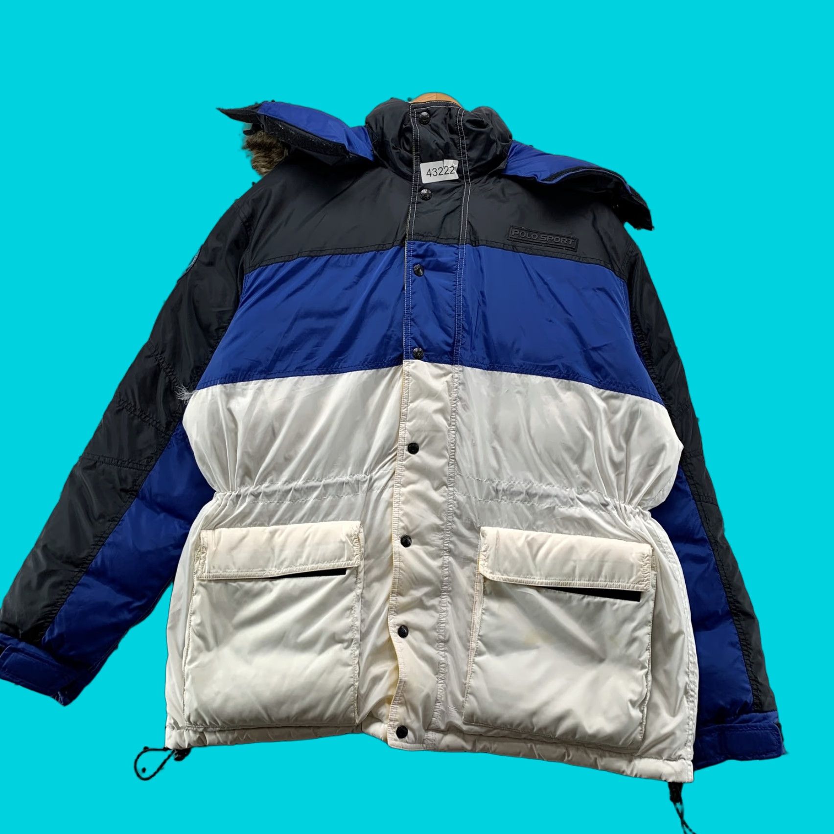 Ralph Lauren VTG Polo Sport Ralph Lauren Down Puffer Jacket Mens Large Blue White Size US L / EU 52-54 / 3 - 1 Thumbnail