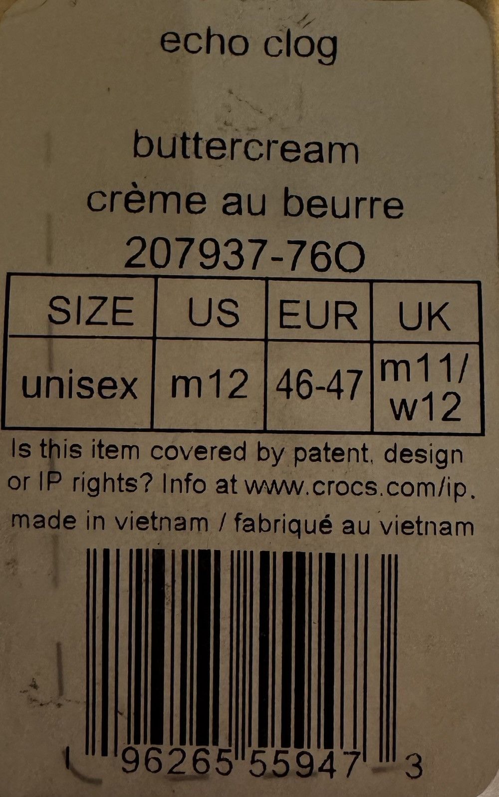 Crocs Crocs Echo Clog “Buttercream” Size US 12 / EU 45 - 6 Thumbnail