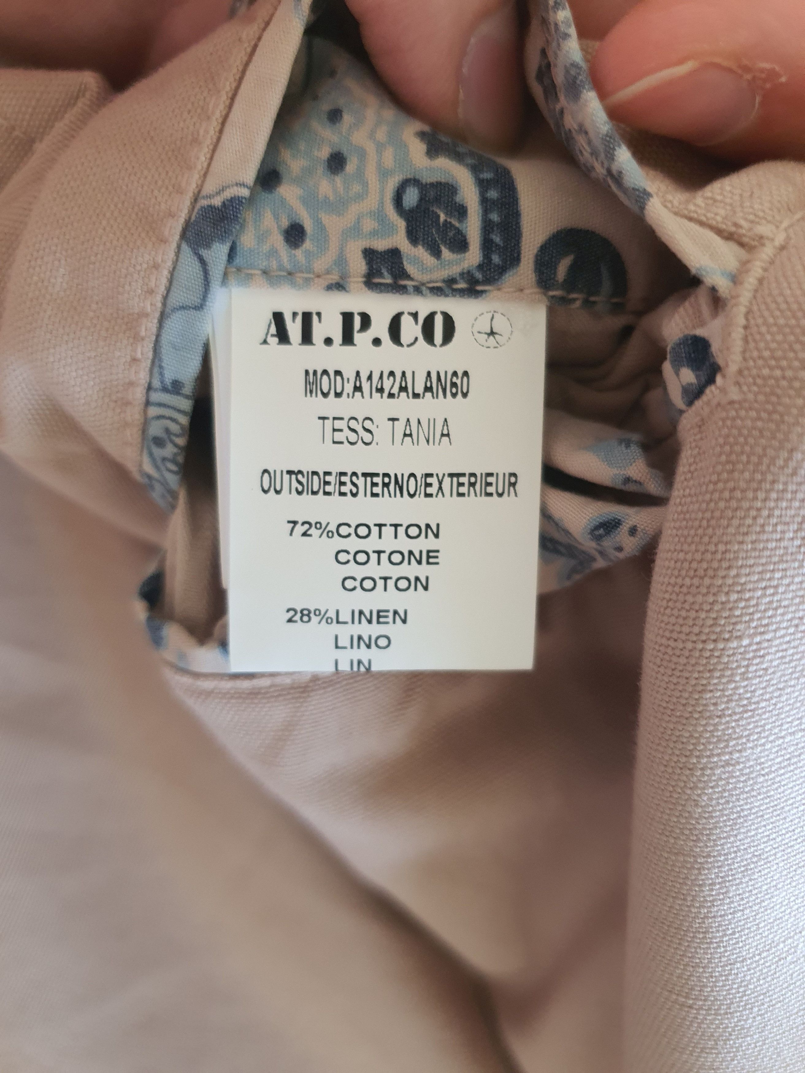 AT.P.CO ALAN Blazer Sports Coat - Slim, Stretch, Cotton-Linen Size 38R - 8 Thumbnail