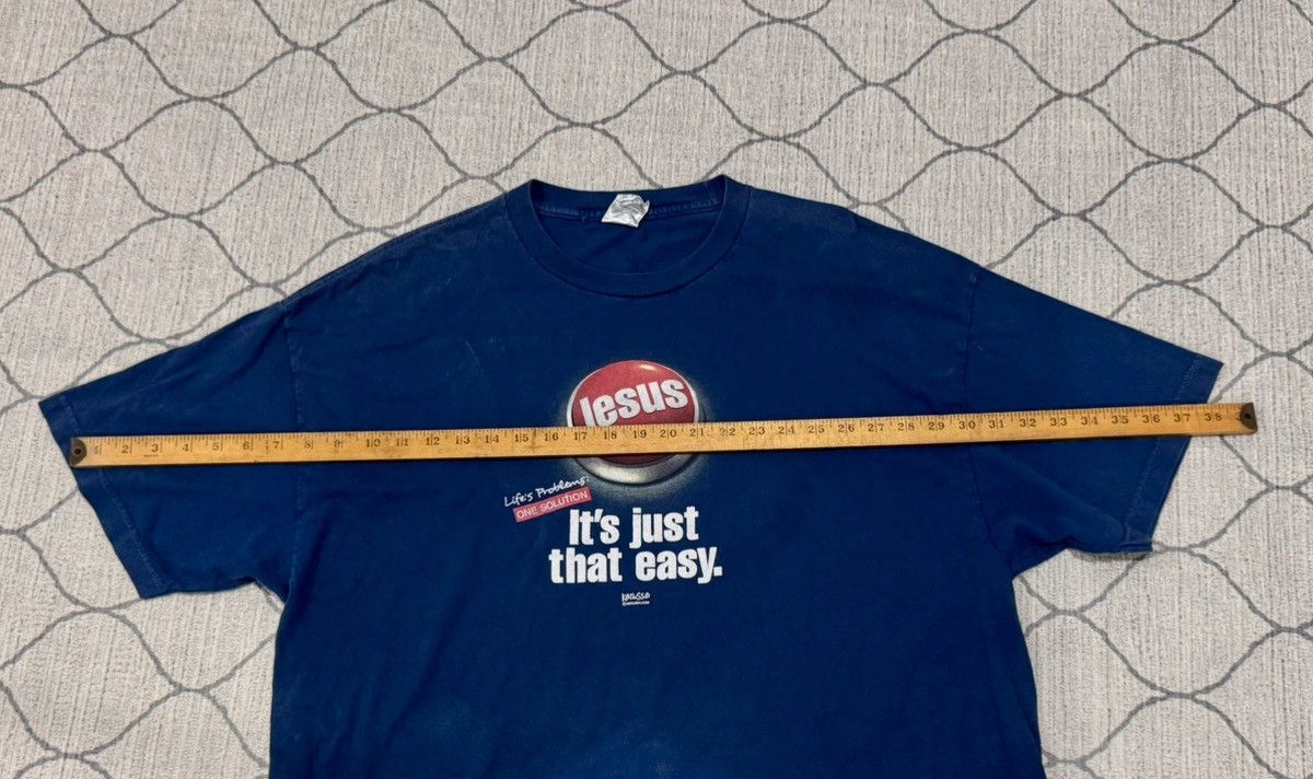 Other Vintage Y2K Kerusso “It’s Just That Easy” Jesus T-Shirt Size US XXL / EU 58 / 5 - 7 Thumbnail