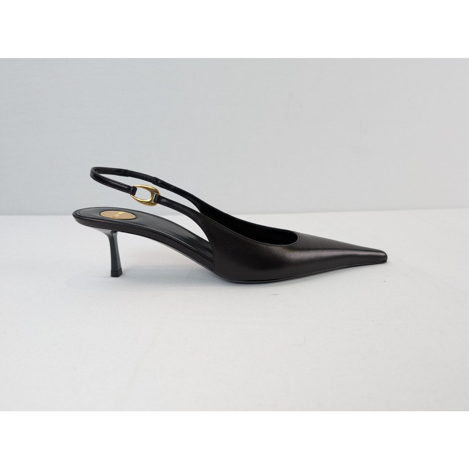 Saint Laurent Paris o1rshd1 Vendome 50 leather slingback pumps Sandal in black Size US 9.5 / IT 39.5 - 4 Thumbnail