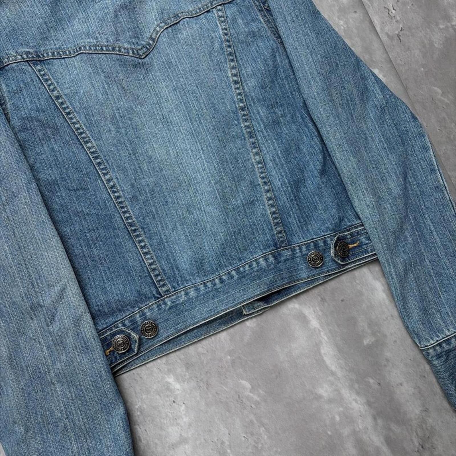 Aeropostale Y2K Blue Aeropostale Grunge Gothic Denim Trucker Jacket Size M / US 6-8 / IT 42-44 - 7 Thumbnail