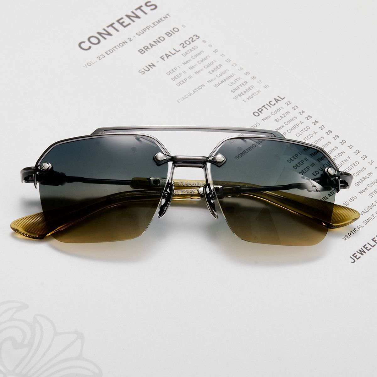 Chrome Hearts CHROME HEARTS BIDI ESEM PEWTER MALT SUNGLASSES Size ONE SIZE - 5 Thumbnail