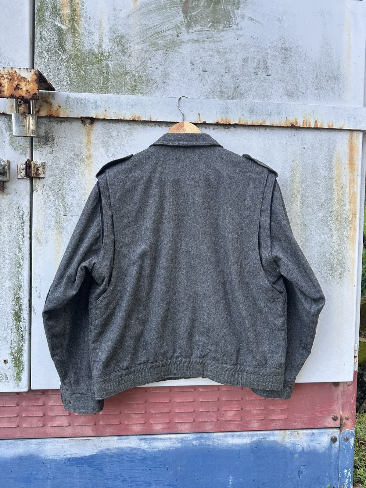 Vintage 👹Vintage Carmina Wool Tactical Bomber Jacket Size US M / EU 48-50 / 2 - 8 Thumbnail