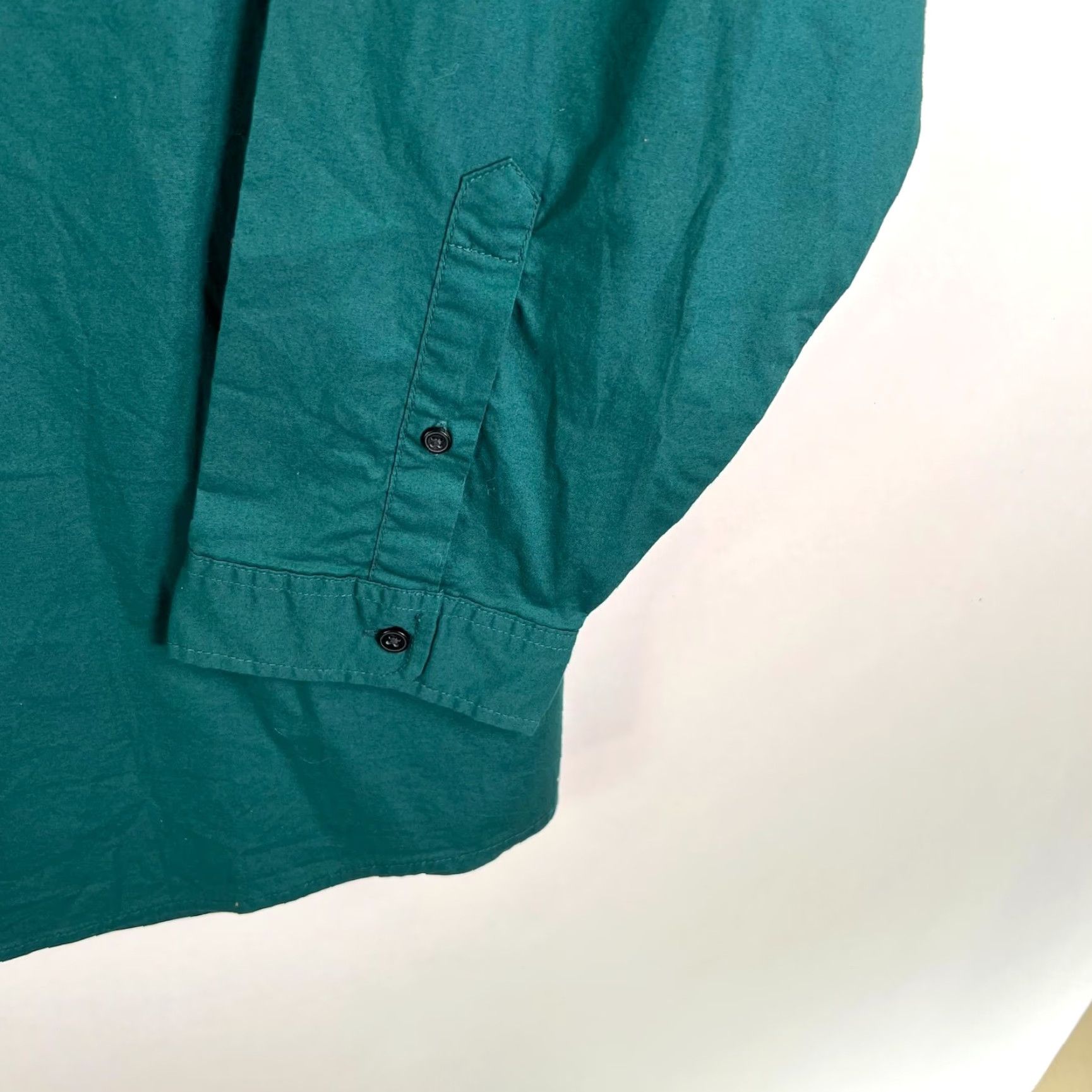 Vintage Shaquille O'Neal Mens Button-Up Shirt Long Sleeve Green 3XL Band Collar Cotton Blend Solid 3XL Mens Dress Shirt Size 48R - 3 Thumbnail