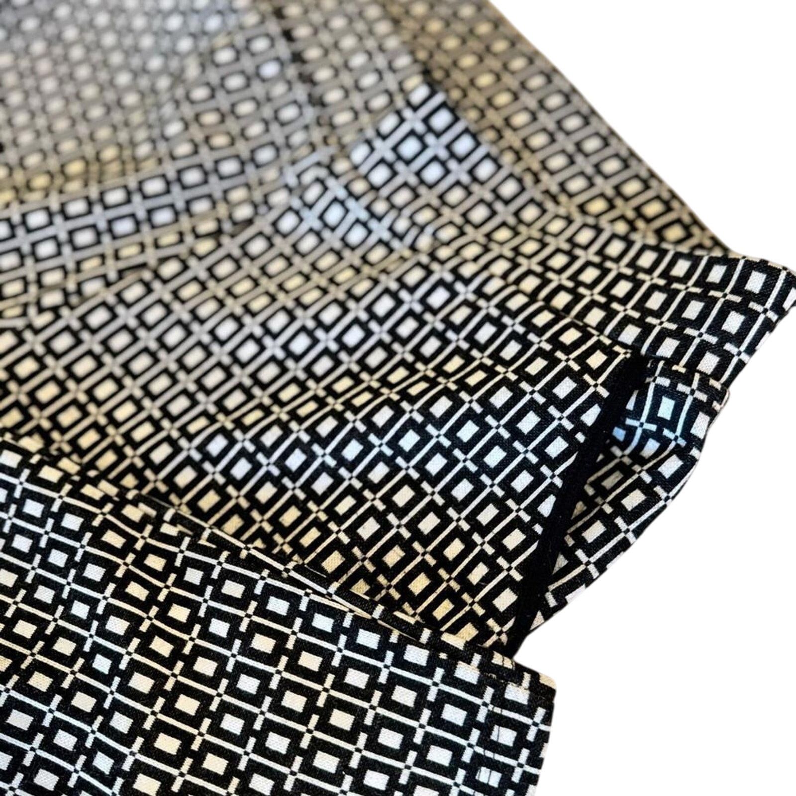 Designer Melissa Paige Stretch Black and White Printed Pants Pockets Size 32" / US 10 / IT 46 - 6 Thumbnail