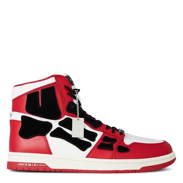 Amiri NEW AUTHENTIC AMIRI SKEL RED/BLACK/WHITE SKELETON HI TOPS 42 Size US 9 / EU 42 - 1 Thumbnail